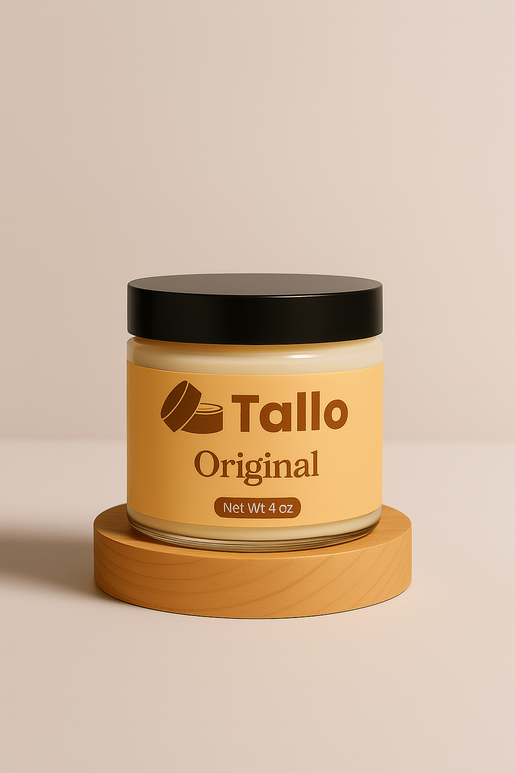 4 oz. jar of Tallo Original whipped grass fed beef tallow balm for dry skin